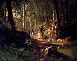 Ein Spaziergang im Wald, 1869 von Ivan Ivanovich Shishkin