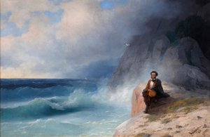 Alexander Puschkin am Schwarzen Meer, 1868 von Ivan Konstantinovich Aivazovsky