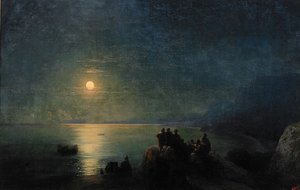 Antike griechische Dichter am Wasser im Mondlicht, 1886 von Ivan Konstantinovich Aivazovsky