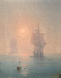 Korvette im Nebel, 1886 von Ivan Konstantinovich Aivazovsky