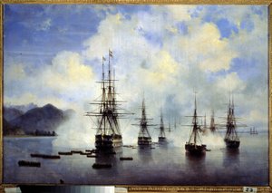 Die Landung des Generals N. Raevsky in Subashi im Juli 1839. Episode der Eroberung des Kaukasus von Ivan Konstantinovich Aivazovsky