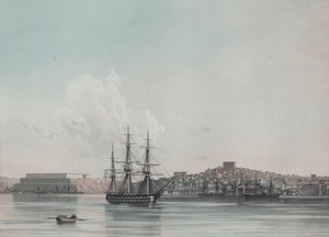 Neue Marinekaserne und Innerer Hafen von Sewastopol, 1850er