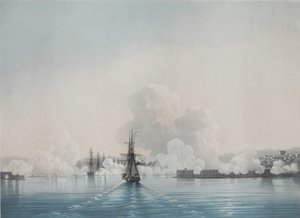 Sewastopol. Fort Konstantin. Fort Nikolaus, 1850er von Ivan Konstantinovich Aivazovsky