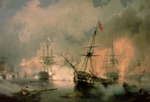 Die Schlacht von Navarino, 20. Oktober 1827 von Ivan Konstantinovich Aivazovsky