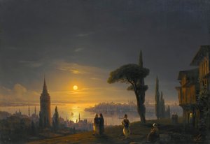 Der Galata-Turm bei Mondlicht, 1845