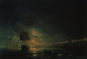 Blick über Odessa bei Mondlicht von Ivan Konstantinovich Aivazovsky