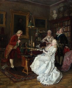 Kaiserin Katharina II. besucht den Gelehrten Mikhail Lomonosov, 1884