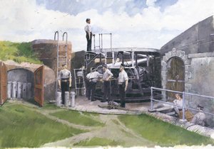 Kanonenposten, Pendennis Castle, Cornwall, 19. Jahrhundert, 1998
