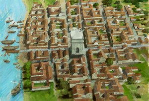 Römisches Fort Richborough, Kent, 3. Jahrhundert von Ivan Lapper