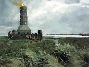 Römische Signalstation, Scarborough, 4. Jahrhundert, ca. 1990-2010 von Ivan Lapper