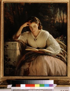 Lesen. Porträt der Frau des Künstlers