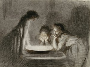Weihnachtsabend Wahrsagerei, 1870er Jahre von Ivan Nikolaevich Kramskoy