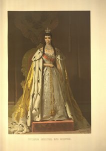 Krönungsporträt von Kaiserin Maria Feodorovna, Prinzessin Dagmar von Dänemark aus dem Krönungsalbum von Ivan Nikolaevich Kramskoy