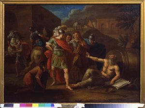 Alexander der Große besucht Diogenes in Korinth von Ivan Philippovich Tupylev