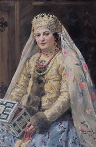 Porträt der Frau des Künstlers, 1917 von Ivan Semyonovich Kulikov