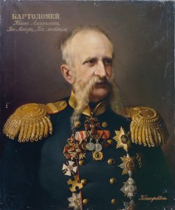 Porträt von Ivan Alexeyevich Bartolomey 1813-1870, 1860er Jahre von Ivan Stepanovich Ksenofontov