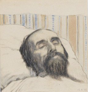 Malewitsch auf seinem Sterbebett