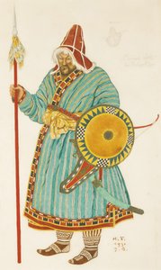 Kostümentwurf für die Oper Prinz Igor von A. Borodin, 1930