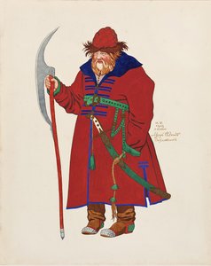 Kostümentwurf für die Oper Die Geschichte vom Zaren Saltan von N. Rimski-Korsakow, 1929 von Ivan Yakovlevich Bilibin