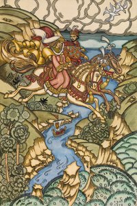 Illustration für das Märchen Marya Morevna, 1913-1915 von Ivan Yakovlevich Bilibin