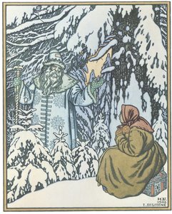 Illustration zum Märchen Morozko, 1932 von Ivan Yakovlevich Bilibin