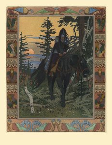 Illustration zum Märchen von Wassilissa der Wunderschönen und dem Weißen Reiter, 1900 von Ivan Yakovlevich Bilibin