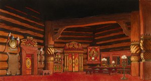 Bühnenbild für die Oper Die Zarenbraut von N. Rimski-Korsakow, 1930 von Ivan Yakovlevich Bilibin