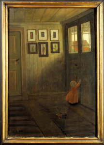 Das Mädchen an der Tür. Interieur des Hauses des Künstlers, Älvängen von Ivar Axel Henrik Arosenius