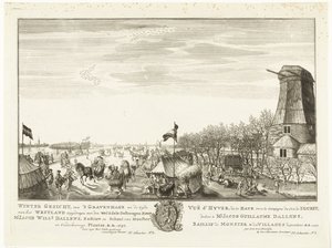 Eisvergnügen auf einem überfluteten Stück Land in Den Haag von Iven Besoet (attributed to)