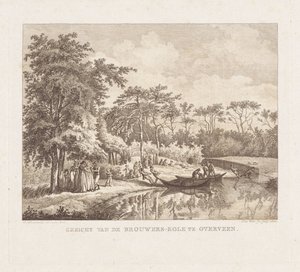 Gesellschaft am Ufer des Sees Brouwerskolk in Overveen von Izaak Jansz. de Wit