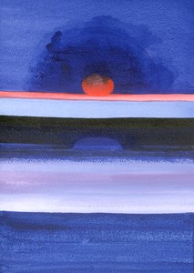 Meereslandschaft, Sonnenuntergang, Helsinki, 1991