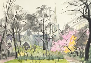 St. Michaels Kirche, Chester Square, London, 1982 von Izabella Godlewska de Aranda