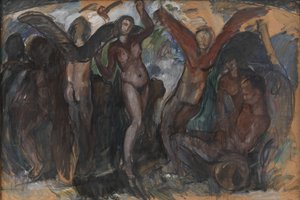 Figurenkomposition mit Bacchanten von J.A. Jerichau