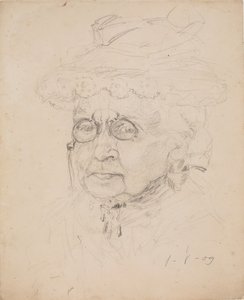 Frau mit Lorgnon