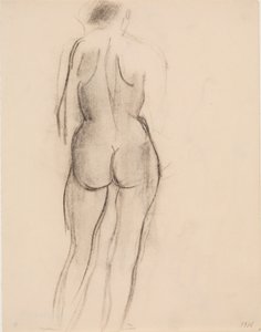 Weibliches stehendes Modell, von hinten gesehen von J.A. Jerichau
