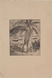Palme am Meer von J.A. Jerichau