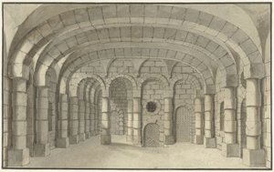 Dekorationsentwurf eines Kerkers von J.A. Tempelier