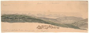Von Koldekind direkt von den Hügeln im Norde Oure Tal in Valdres in Norwegen von Johan Christian Dahl