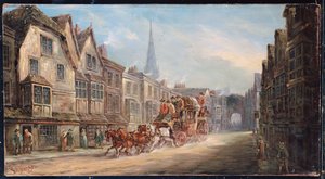 Die London-Exeter Royal Mail passiert Salisbury, 1895