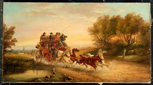 Der Oxford-London-Postkutschwagen, 1883 von J.C. Maggs