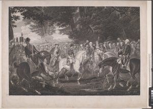 Frederik d. Store reitet nach einer Revue in Potsdam nach Hause