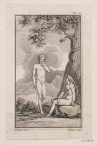 Illustration zu Johannes Ewalds "Adam und Eva" IV von J.F. Clemens