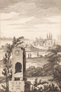 Mindestøtte für Hans Jakob Paludan. Titelblatt zu "Beskrivelse over Staden Kalundborg"