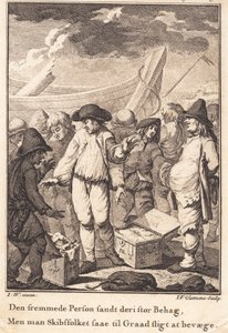 Peder Paars nach der Strandung auf Anholt von J.F. Clemens