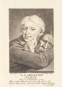 Der Schauspieler Adam Gottlob Gielstrup (1753-1830) von J.F. Clemens