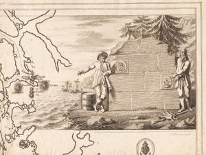 Titelvignette zu einer Seekarte von J.F. Clemens