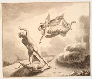 Erzengel Michael und Satan streiten um Moses