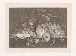 Stillleben mit Früchten und Austern Galerie der flämischen, holländischen und deutschen Maler von Le Brun (Serientitel)