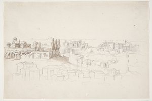 Vom Palatin mit Kirche. Rom von J.L. Lund