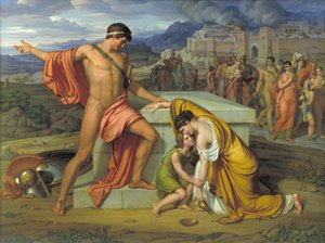 Pyrrhus und Andromache am Grab von Hector